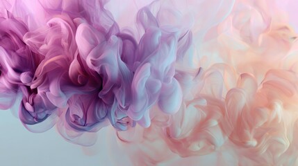 Fototapeta premium Pastel Ink Swirl in Water – Soft Dreamy Abstract Texture