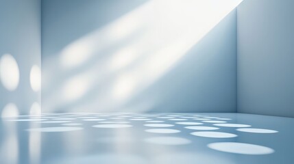 Obraz premium Bright Minimalist Interior Space with Light and Shadow Play