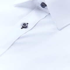 Close up of white Men's shirt.	