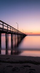 Pier at Sunrise Serene Coastal Scene