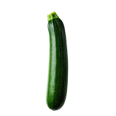 Vibrant green zucchini courgette isolated against black backdrop fresh ingredient