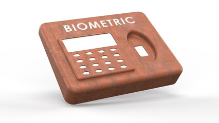 Biometric Front Casing. Isolated. White background. 3D render