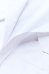 Close up of white Men's shirt.	
