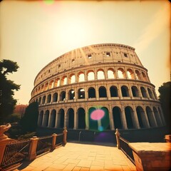 Naklejka premium The Colosseum (Rome, Italy).