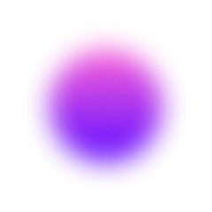 Blurred pink and purple circle gradient element with noise and grainy texture