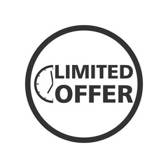 Limited offer icon isolated on transparent background