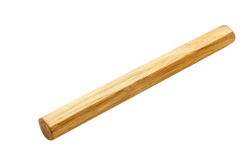 Light Brown Wooden Dowel Rod on Black Background,