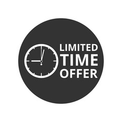 Limited time offer icon isolated on transparent background
