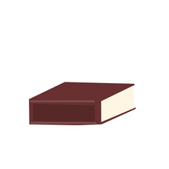 Brown book with transparent background clipart
