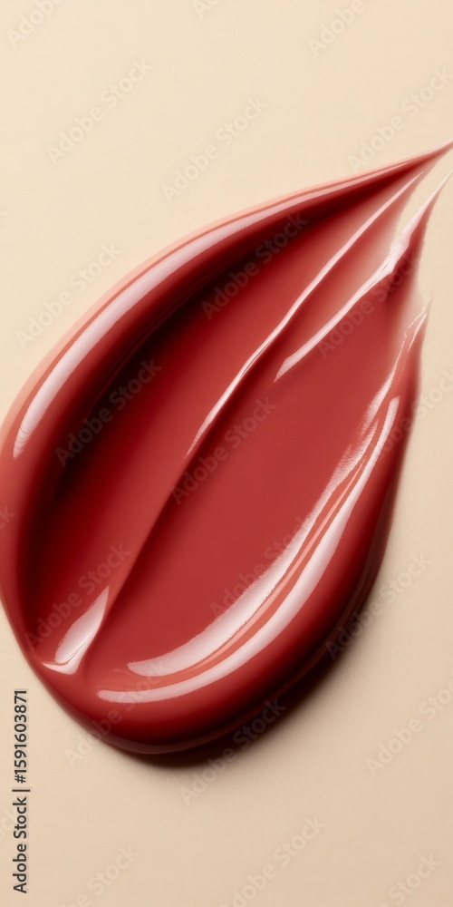 Poster abstract red pigment texture effect with smooth gradients for makeup product sample design