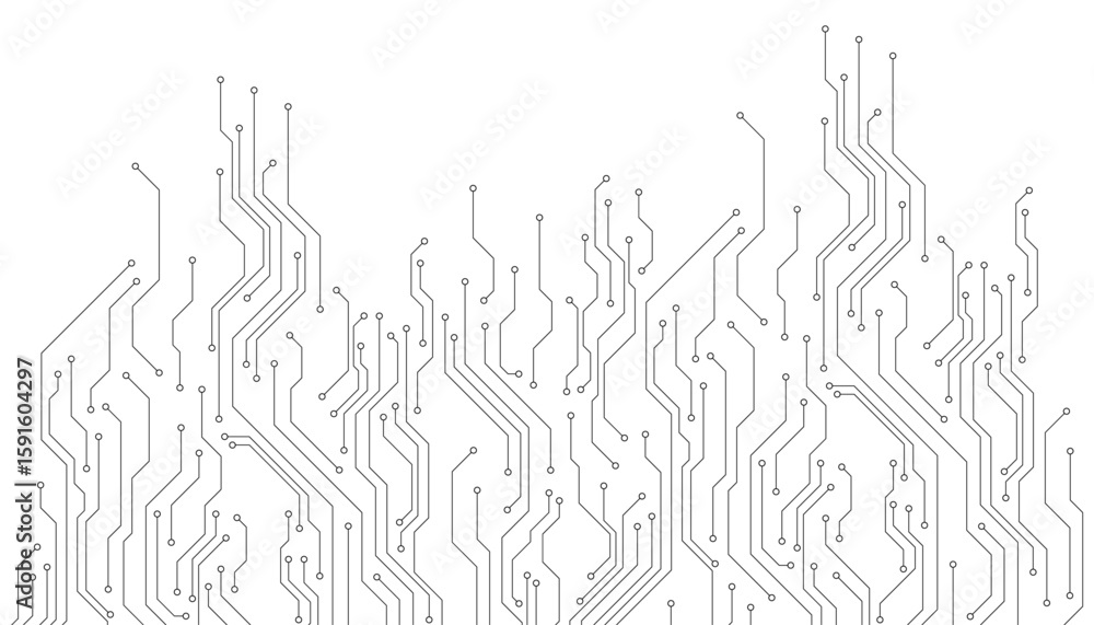 Poster technology black circuit diagram concept. high-tech circuit board connection system.vector abstract 
