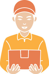 Playful cartoon delivery and courier illustrations