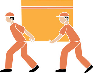 Playful cartoon delivery and courier illustrations