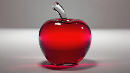 A beautiful glass apple, A unique image for fruits lovers