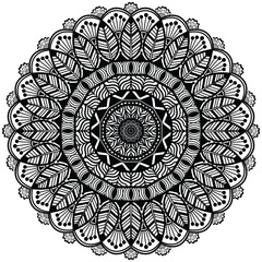 Floral henna or mehndi style mandala design. Traditional and Cultural Beautiful Mandala Pattern Design. 