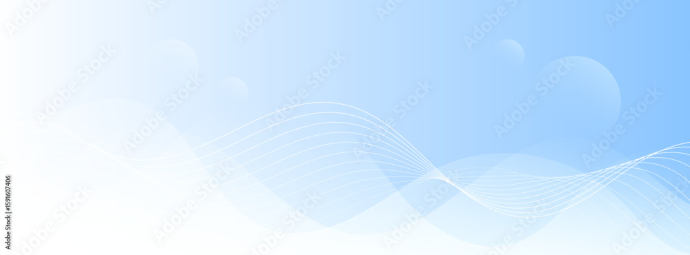 Poster banner background blue gradations .shape white.abstract background.wave.simple design.vector
