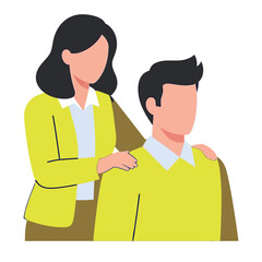 Fototapeta premium Corporate Support and Empathy in the Workplace, Professional Comfort and Understanding Between Colleagues