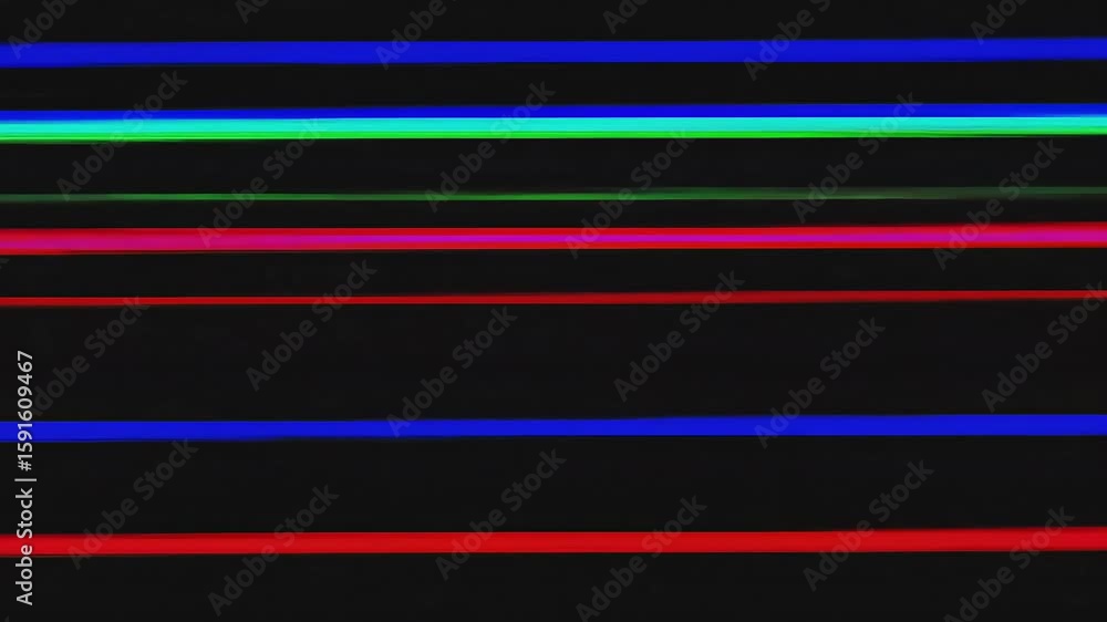 Poster abstract composition of vibrant colored stripes against a dark backdrop, creating a dynamic visual e
