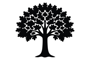 oak tree vector icon