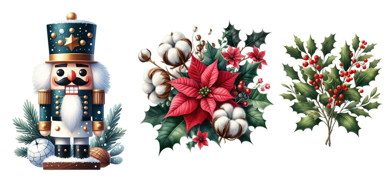 Set isolated from the background, PNG, CXMS Holiday, Christmas Wreath, Winter Forest