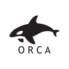 Obraz premium Powerful Killer Whale Vector Logo in Flat Style