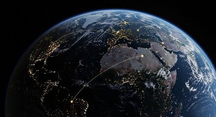 Obraz premium Global Connectivity and Innovation Through Technology Solutions