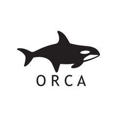 Flat Orca Logo for Professional Branding Needs