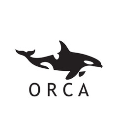 Monochrome Orca Emblem in Clean Branding Format