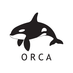 Monochrome Orca Emblem in Clean Branding Format
