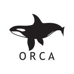 Orca Logo Featuring Black Body and Fin Detailing