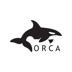 Creative Orca Design in Flat Black and White Colors