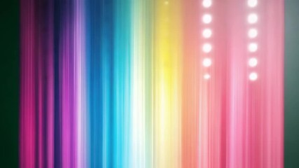 Colorful vertical light beams with vibrant glowing orbs create dynamic abstract background featuring bright streaks and radiant glow in multiple hues of pink purple blue yellow and red - Powered by Adobe
