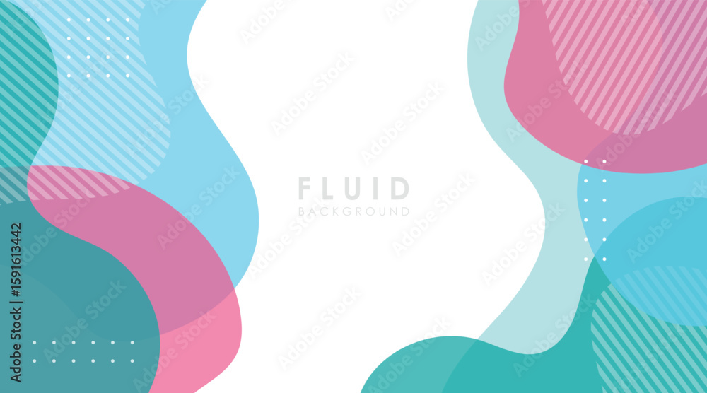 Poster abstract background gradient fluid shapes colorful vector design