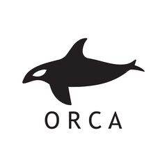 Killer Whale Emblem Designed with Vector Line Simplicity