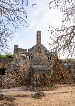 The Great Mosque in Takwa islamic ruins, Lamu County, Manda island, Kenya