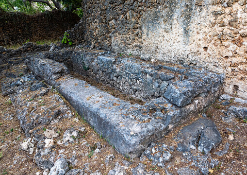 Ablution pond in Takwa islamic ruins, Lamu, Manda island, Kenya