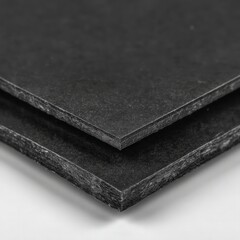 Obraz premium Closeup View Of Stacked Black Composite Panels