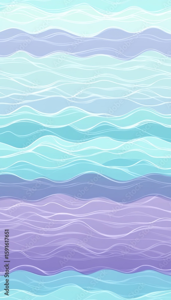 Poster pastel wave gradient seamless texture, minimalist abstract background for soft text and design use