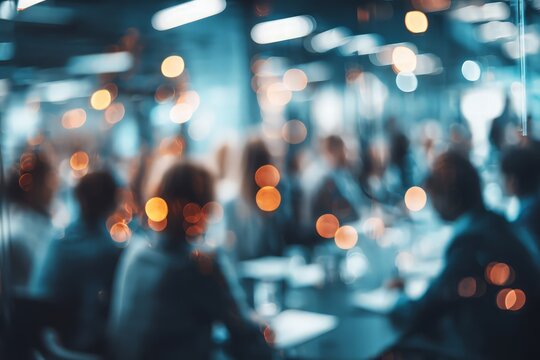 Blurred Crowded Event At Night