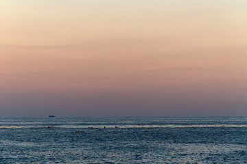 tranquil seascape in dusk
