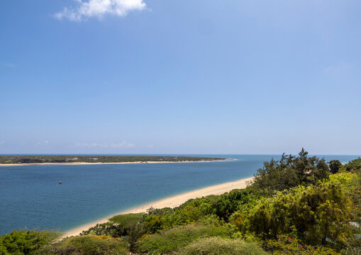 View of the channel between Shella and Manda island, Lamu, Manda island, France