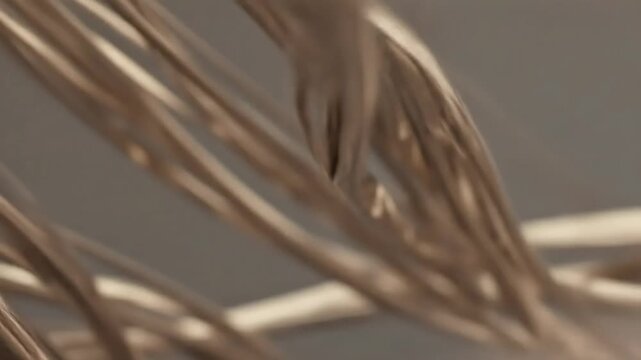 Abstract of blurred, angled, tan colored lines