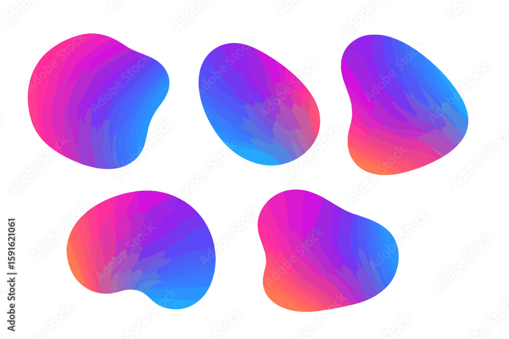 Poster colorful abstract shapes create a modern and vibrant design suitable for various creative projects