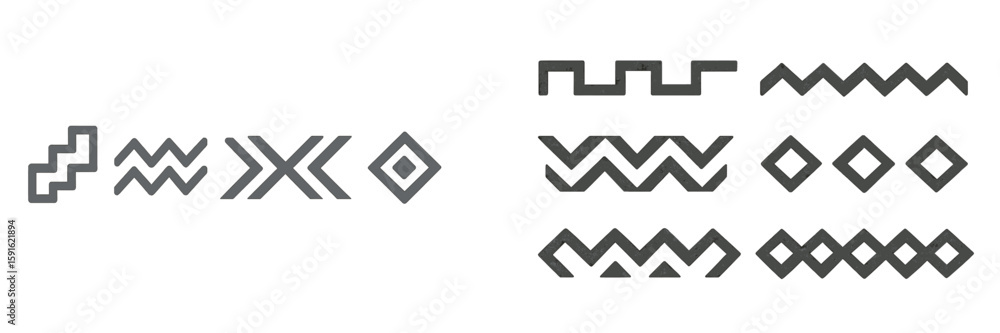 Poster geometric patterns designed for modern art and graphic projects in a minimalist style
