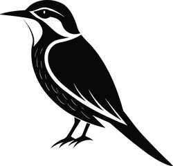 Bee Eater Bird Silhouette Vector Icon.