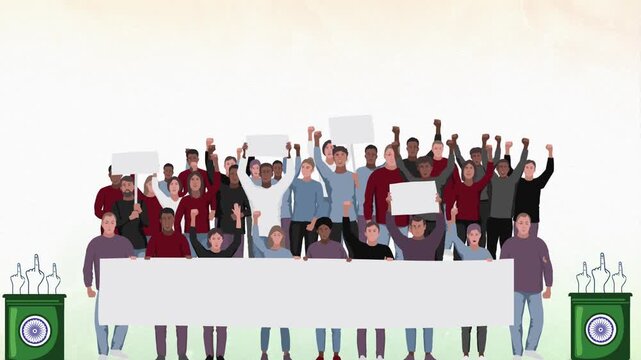 Citizens Protesting for Voting Rights Motion Background Video 