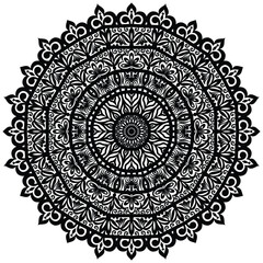 Floral henna or mehndi style mandala design. Traditional and Cultural Beautiful Mandala Pattern Design. 