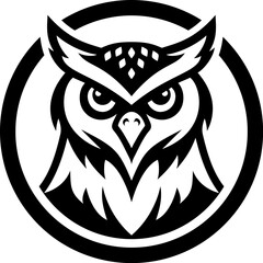 An Owl illustration mascot Owls sports team animal or an icon emblem branding concept.