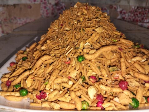 dried fruits and nuts in market