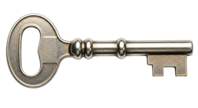 Isolated Antique Key